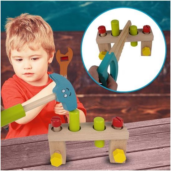Sada dětského dřevěného nářadí s opaskem Malý opravář