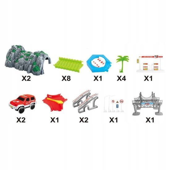 Doris dětská autodráha s autíčky na baterie 240 dílků GoGo Track