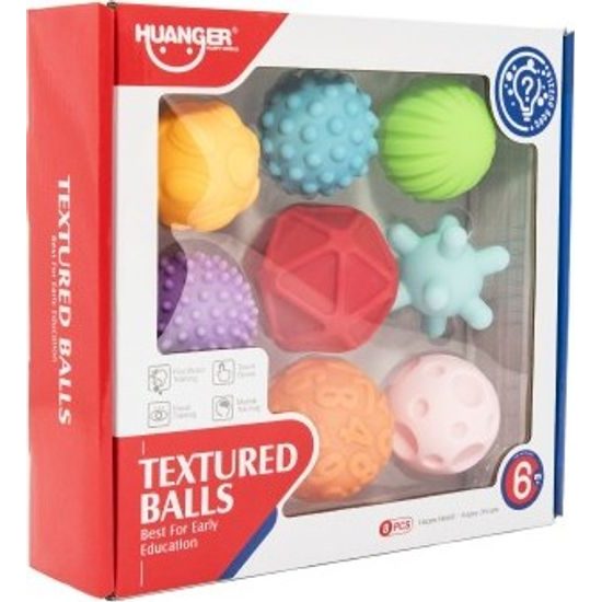 Sada gumových míčků s texturou 8ks