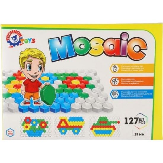 Mozaika klobouček 2,5cm hladká 127ks