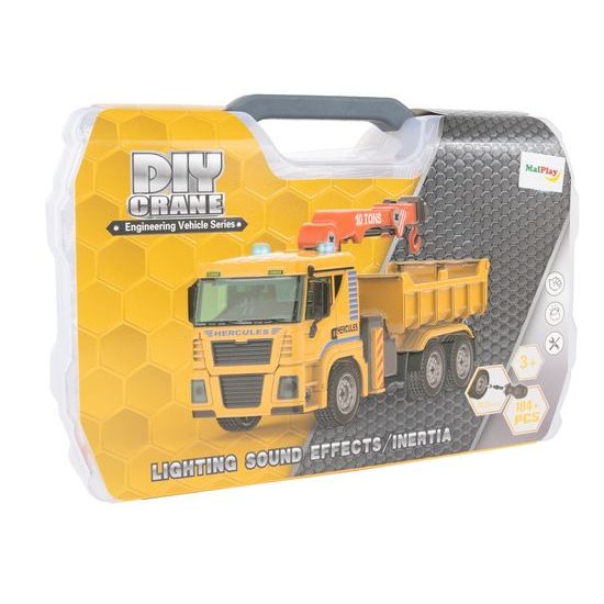 Šroubovací nákladní auto v kufříku se světly a zvuky Hercules Truck