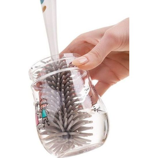 Akuku Silikonový kartáč s podstavcem