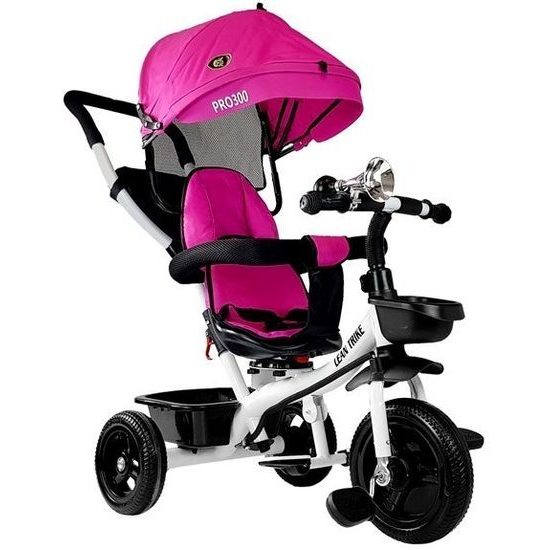 Dětská tříkolka s otočným sedadlem PRO300 růžová