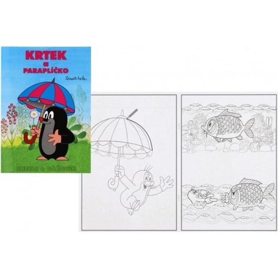 Omalovánky Krtek a paraplíčko