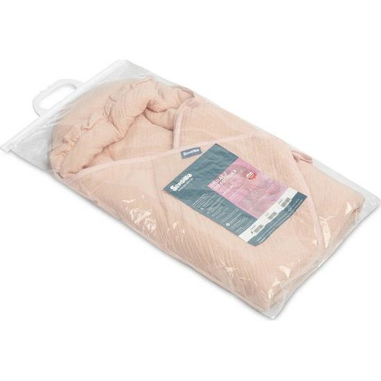 Mušelínová zavinovačka do autosedačky - růžová