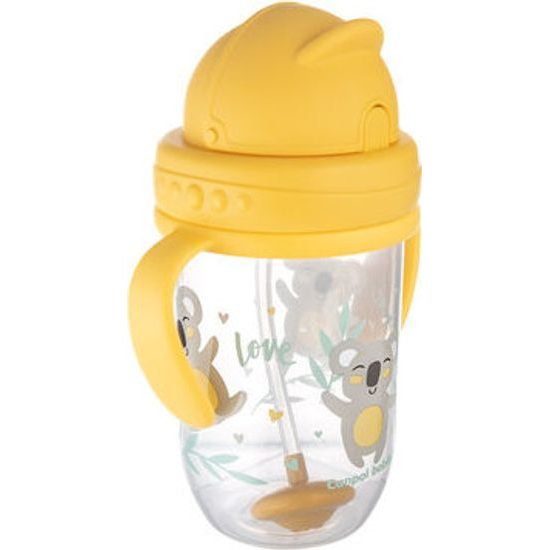 Canpol babies Nevylévací hrníček se slámkou a závažím Exotic Koala - žlutý, 270 ml