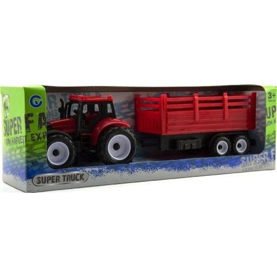 Traktor s přívěsem - mix 2 barvy