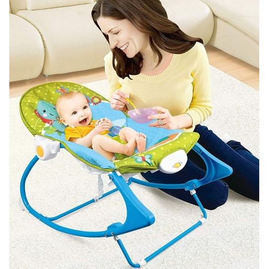 Kojenecké lehátko 3v1 s vibracemi Baby Rocker modré
