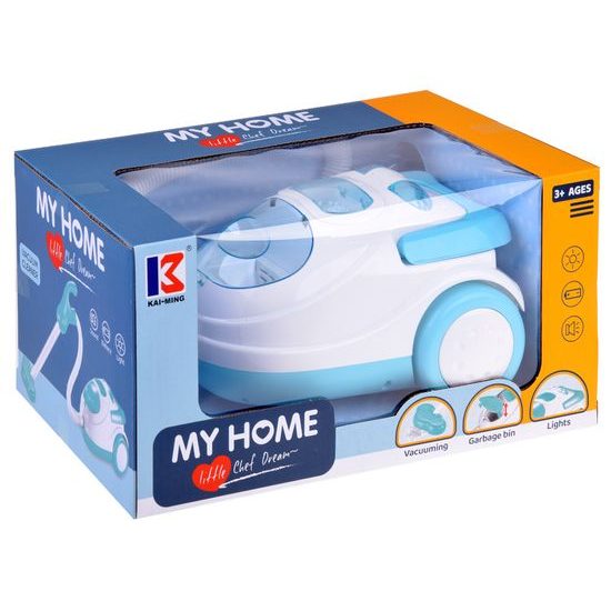 Dětský vysavač na baterie se světlem My Home modrý