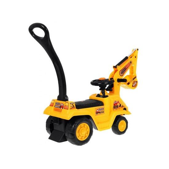 Odrážedlo Bagr s vodící tyčí 2v1 s helmou