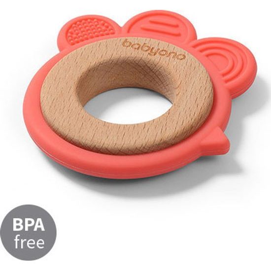 Dřevěné silikonové kousátko slepice