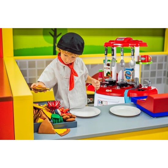 Dětská kuchyňka se zvuky a světlem Interest Kitchen modrá