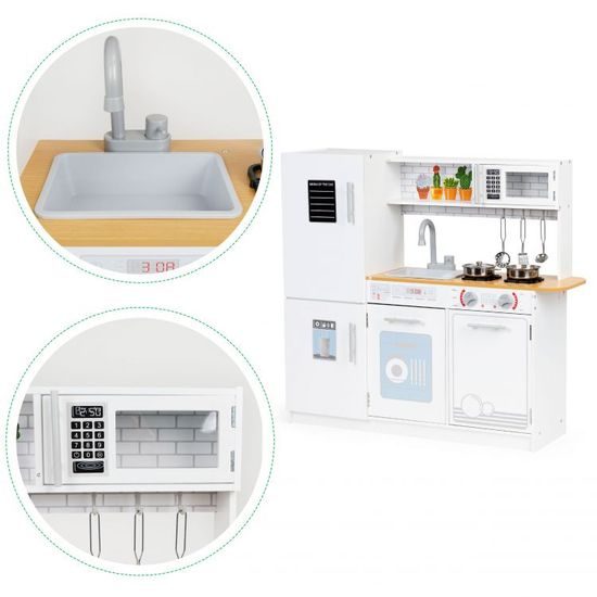 Ecotoys velká dřevěná kuchyňka Menu Kitchen
