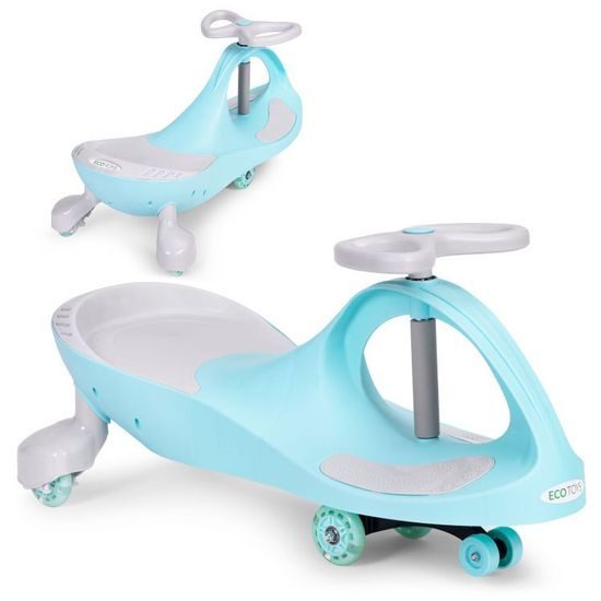 Ecotoys gravitační odrážedlo se svítícími koly Spinner - modré