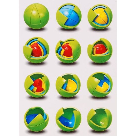 Dětská 3D puzzle stavebnice ve tvaru koule Puzzle Ball 21 součástí