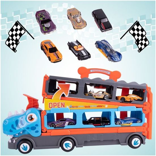 Nákladní auto se 6 autíčky a odpalovačem Speedway Hauter