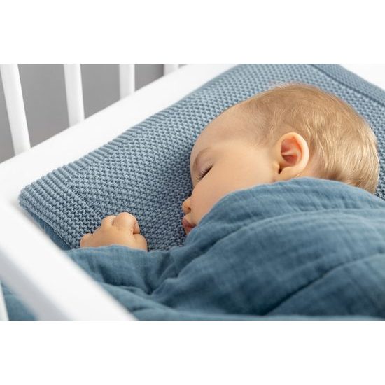 Pletená sada z mušelínu do postýlky a kočárku Sensillo růžová