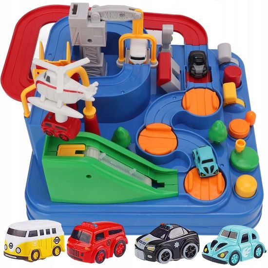 Doris interaktivní dětská dráha se 4 autíčky Car Adventure