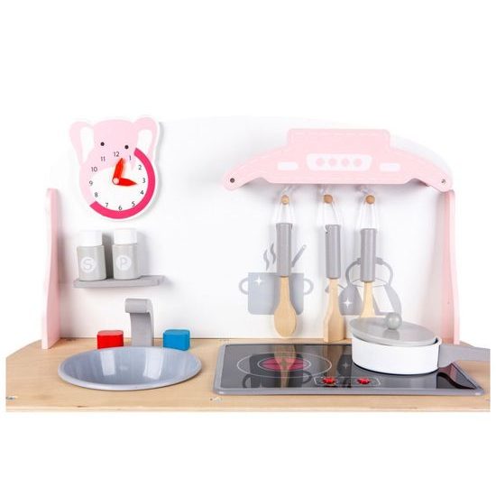 Ecotoys dětská dřevěná kuchyňka se zvuky a LED efekty