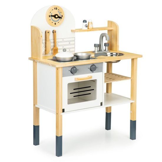 Ecotoys dětská dřevěná kuchyňka Clock Kitchen