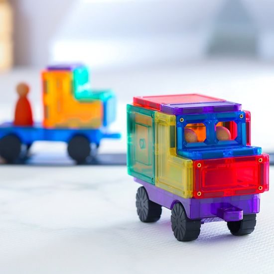 Learn & grow toys Magnetické dlaždice AUTA rozšiřující set (28 kusů)