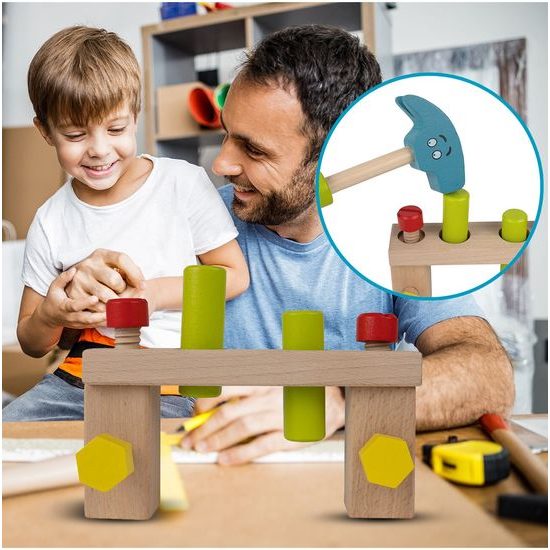 Sada dětského dřevěného nářadí s opaskem Malý opravář