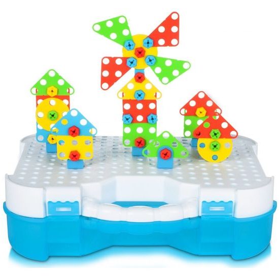 Konstrukční 3D stavebnice s vrtačkou na baterie a autíčky Magic Panel 325 ks