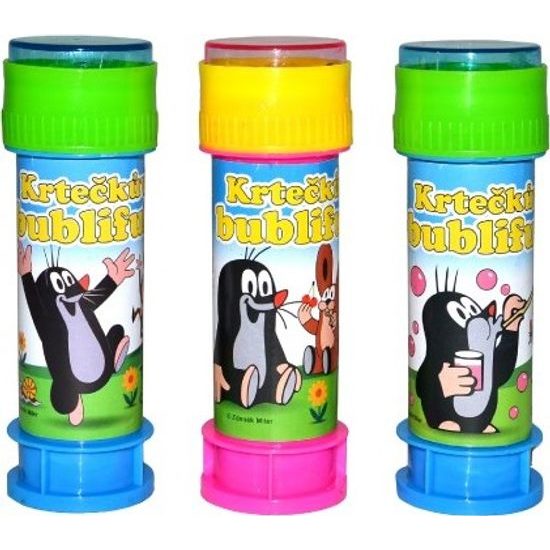 Bublifuk 50ml s hrkavkou Krtek - mix 2 barvy