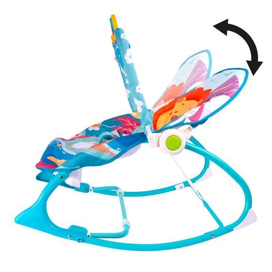 Kojenecké lehátko 3v1 s vibracemi Lvíček - modré