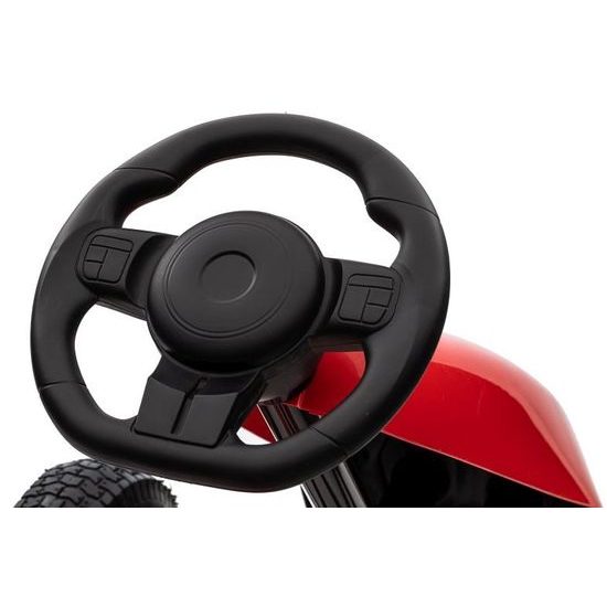 Dětská šlapací motokára s nafukovacími koly Formule 208 - červená