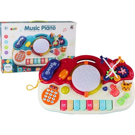 Vzdělávací hudební klavír s bubínkem