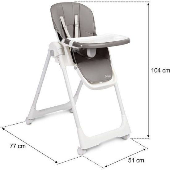 Dětská jídelní židlička Megalo dark grey