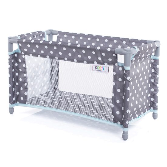 Doris postýlka pro panenku šedo-mentolová