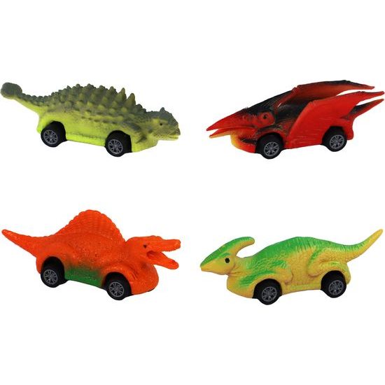 Sada 8 dinosauřích aut na setrvačník