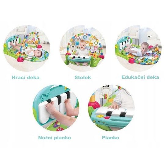 Haunger hrací deka s hrazdou a piankem růžová