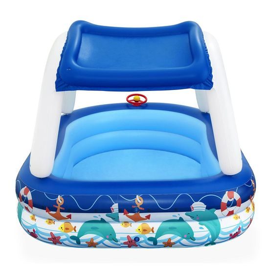 Nafukovací bazén se stříškou 213 x 155 x 132 cm Bestway, modrá
