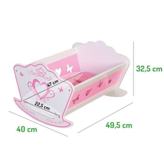 Ecotoys dřevěná postýlka pro panenky