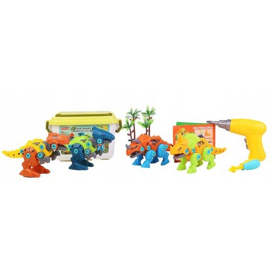 Šroubovací dinosauři s vrtačkou na baterie Take Apart