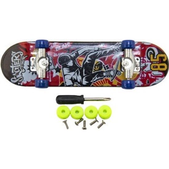 Skateboard prstový šroubovací s doplňky - mix barev