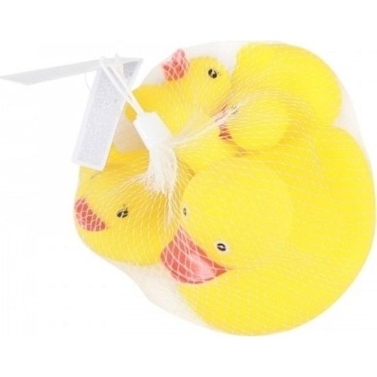 Akuku Hračky do vody Kačenky, 4 ks – žluté