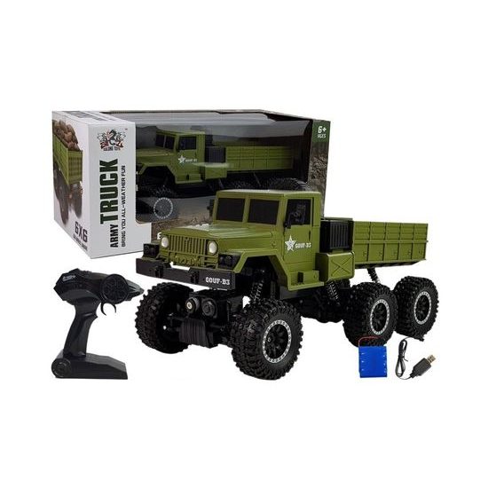 Nákladní auto 6x6 na dálkové ovládání Army Truck zelené 1:12