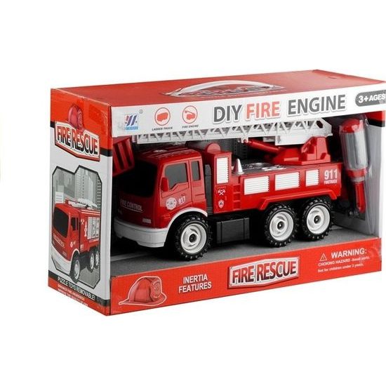 Dětský hasičský vůz se žebříkem a nářadím