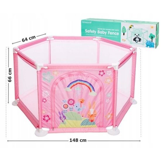 Doris dětská ohrádka Safety Fence - růžová