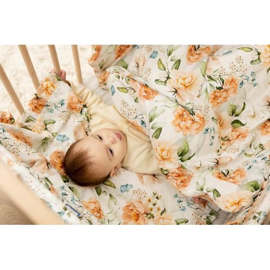 Souprava do postýlky 2ks 100x135 cm Pivoňky