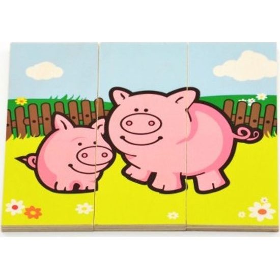 Dřevěné Puzzle Moje první zvířátka 18 dílků pro nejmenší