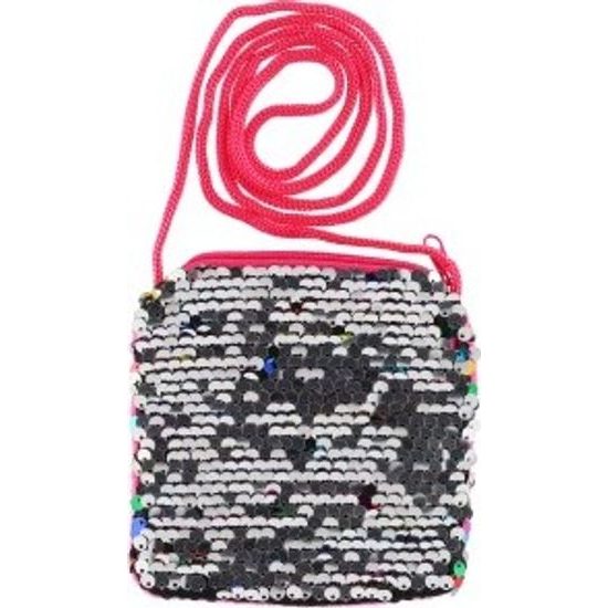 Kabelka s barevnými měnícími flitry - růžová