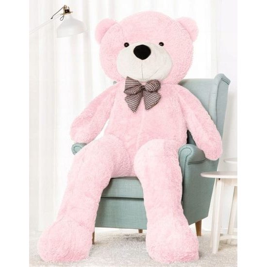 Plyšový medvěd Kvído 220 cm XXL růžový