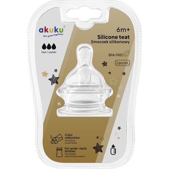 Náhradní silikonová savička 6M+ Akuku