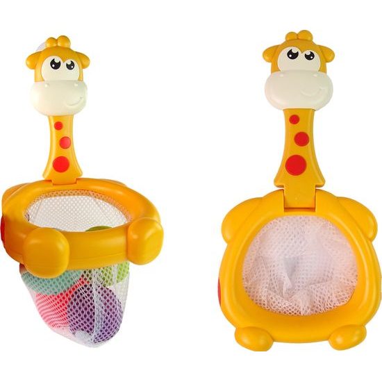 Hračka do vany - mini basketbal žirafa s balónky