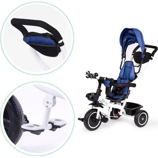 Ecotoys dětská tříkolka s otočným sedadlem S360 modrá